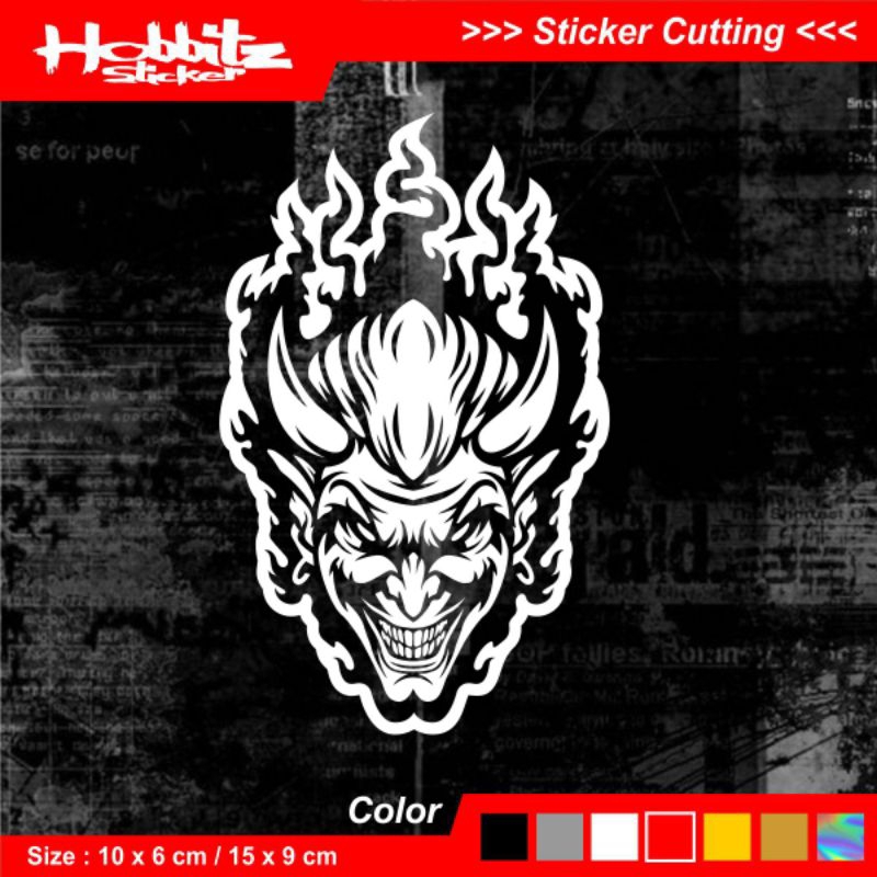 

STICKER CUTTING DEVILS FIRE STIKER CUSTOM CUTTING