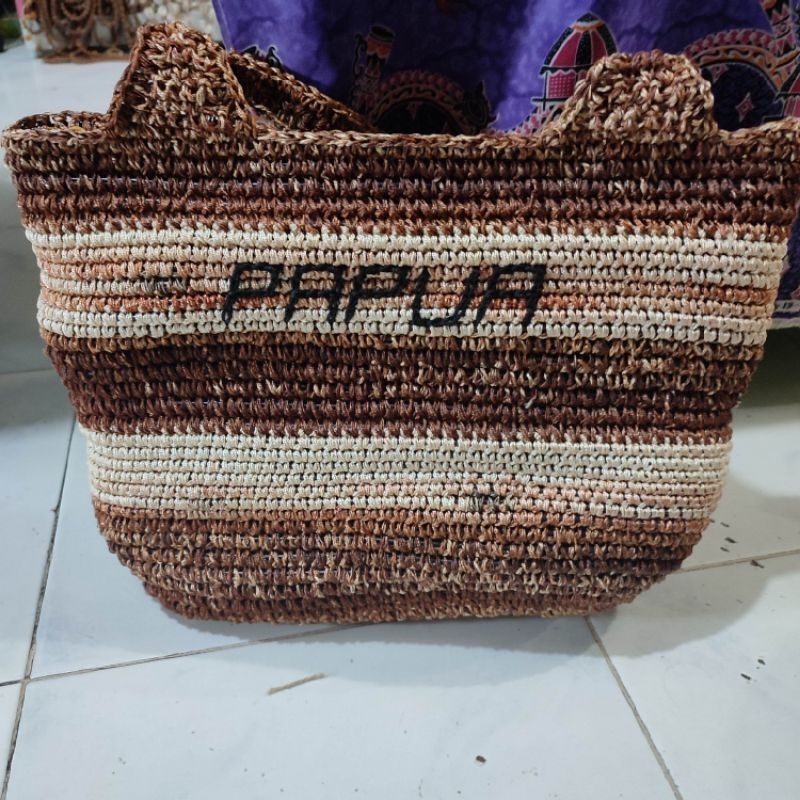 Non COD - Tas Noken Rajutan totebag Papua