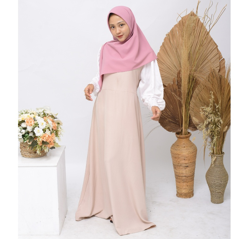De'Outlet Gamis Tangan Balon Wanita