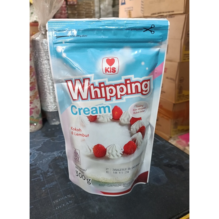 

KIS WHIPPING CREAM POWDER 300GR - WHIP CREAM INSTANT