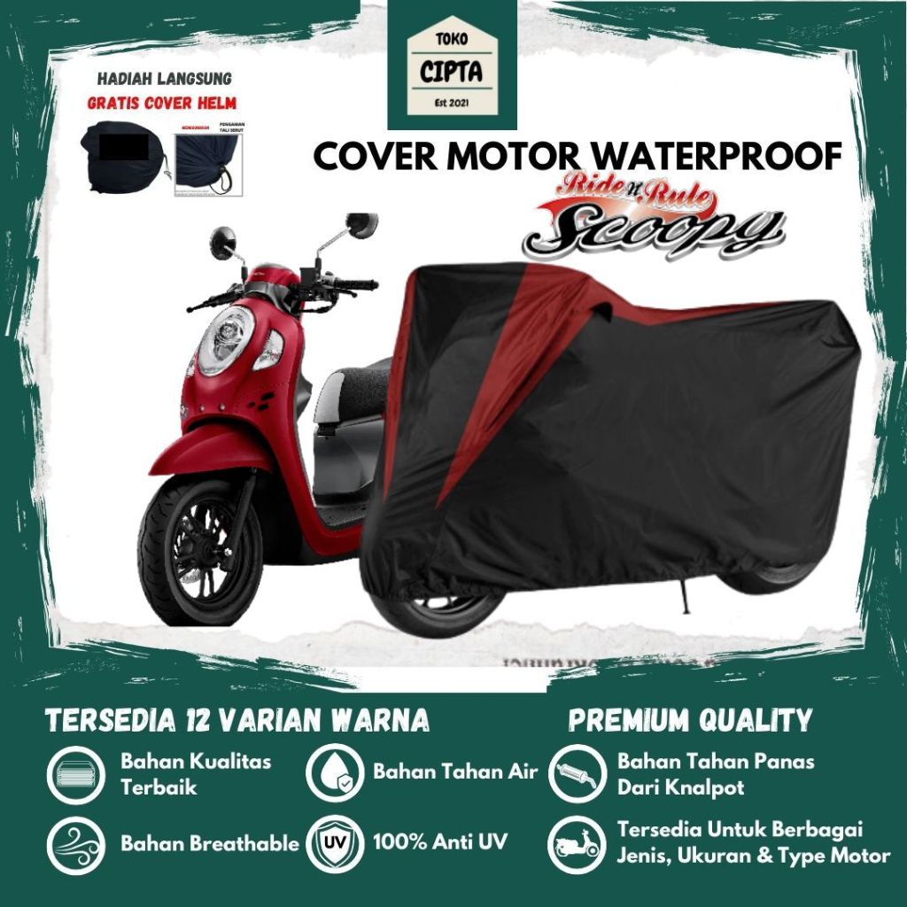 Cipta Cover Motor Honda Scoopy Waterproof / Sarung Motor Honda Scoopy Waterproof / Selimut Motor Hon
