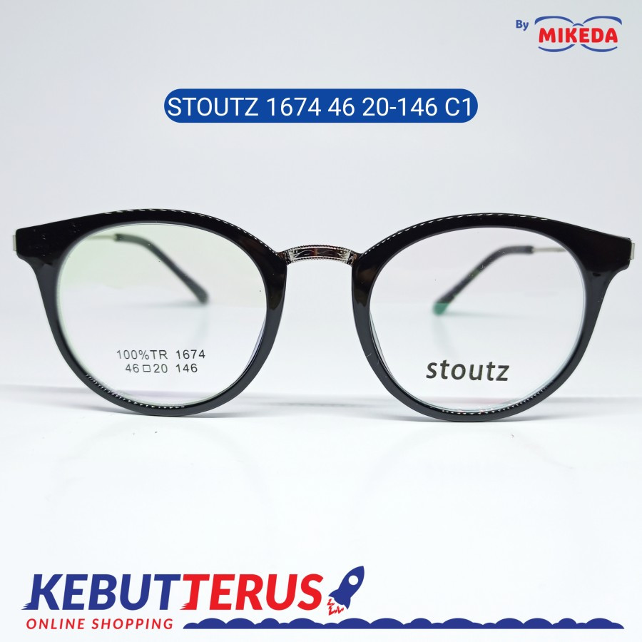 Mikeda-FRAME KACAMATA STOUTZ 1674 C1 + LENSA(MINUS/CYLINDER)
