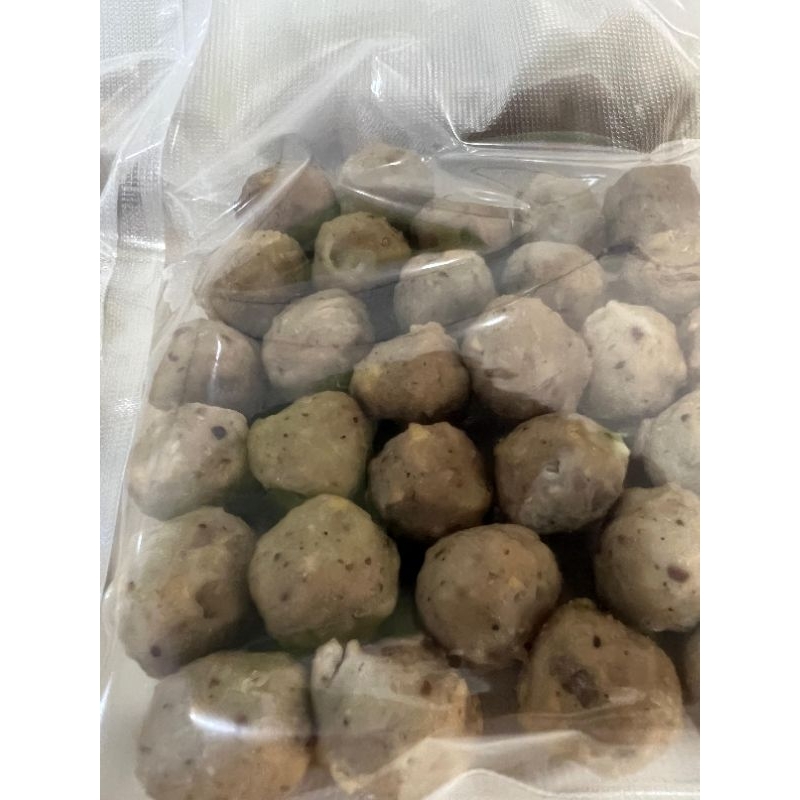 

Bakso urat kucil daging asli + bumbu siap saji. Paket hemat isi 30 butir