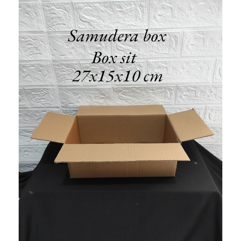 

kardus karton box uk 27x15x10 cm ST (SHEET)singgle wall polos