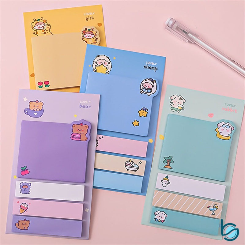 

Sticky Note Penanda Buku/Pengingat Hal/Catatan Tempel Warna Lucu 80/120 Lembar Memo Sticky Notes - Best Stationary