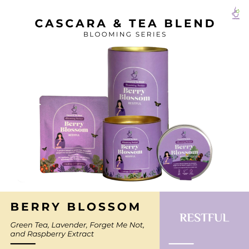 

Netisane Berry Blossom (Green Tea, Lavender, Forget Me Not Flower, dan Raspberry Extract) | Netisane Cascara Blend Blooming Series | Artisan Tea / Tea