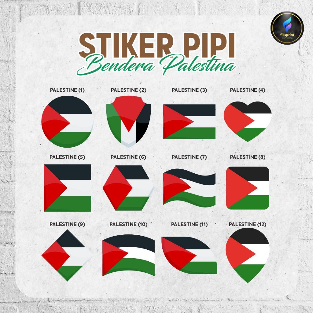 

(isi 100 pcs) Stiker pipi palestine - tempelan pipi palestina - sticker palestine