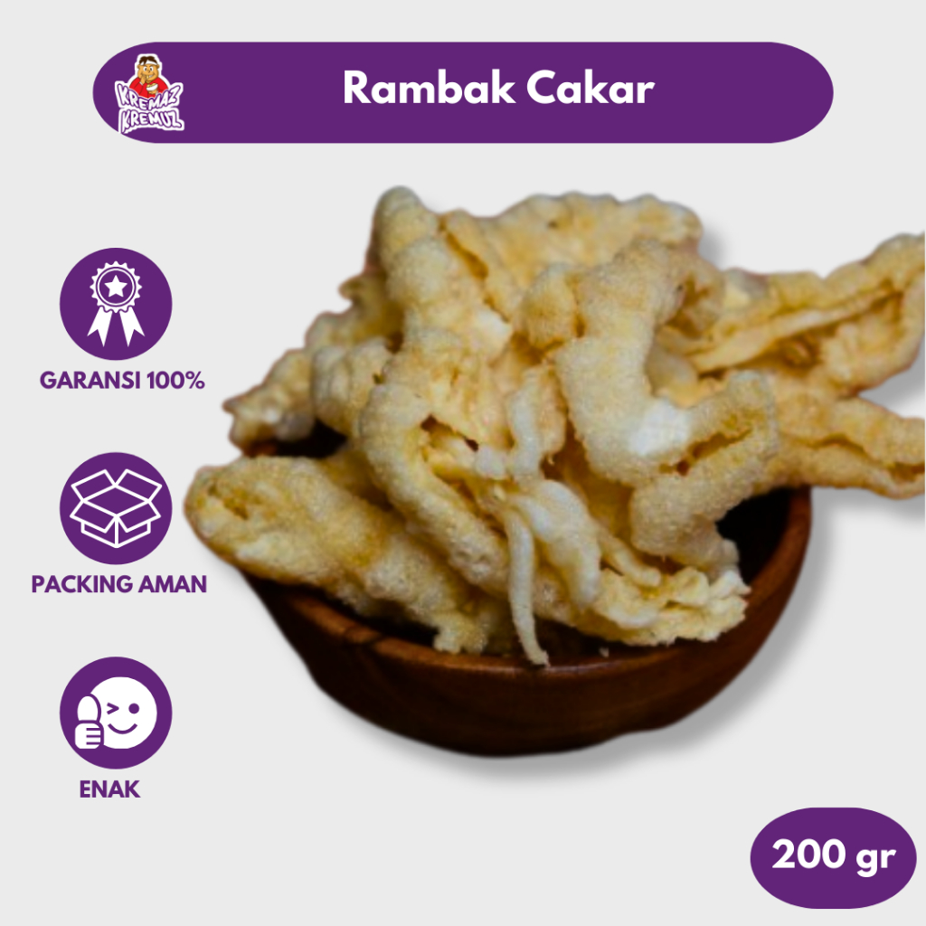 

RAMBAK CAKAR KRIPIK CEKER GURIH RENYAH 200gr 100gr