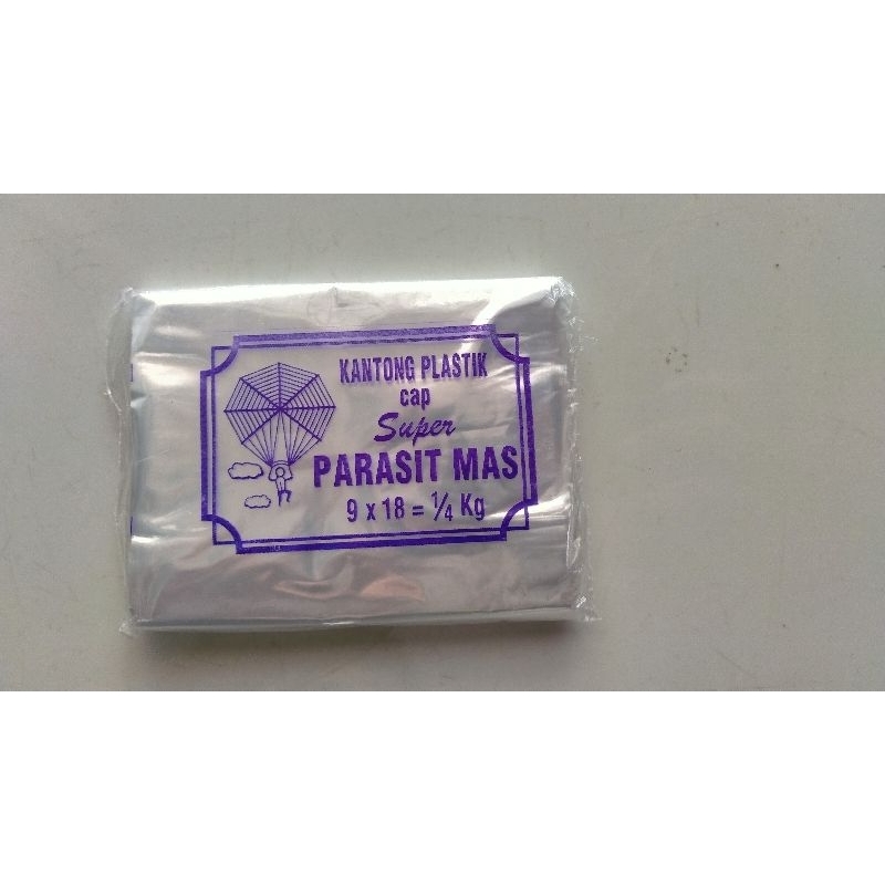 

Katong Plastik Parasit Ukuran 9×18 (¼Kg)