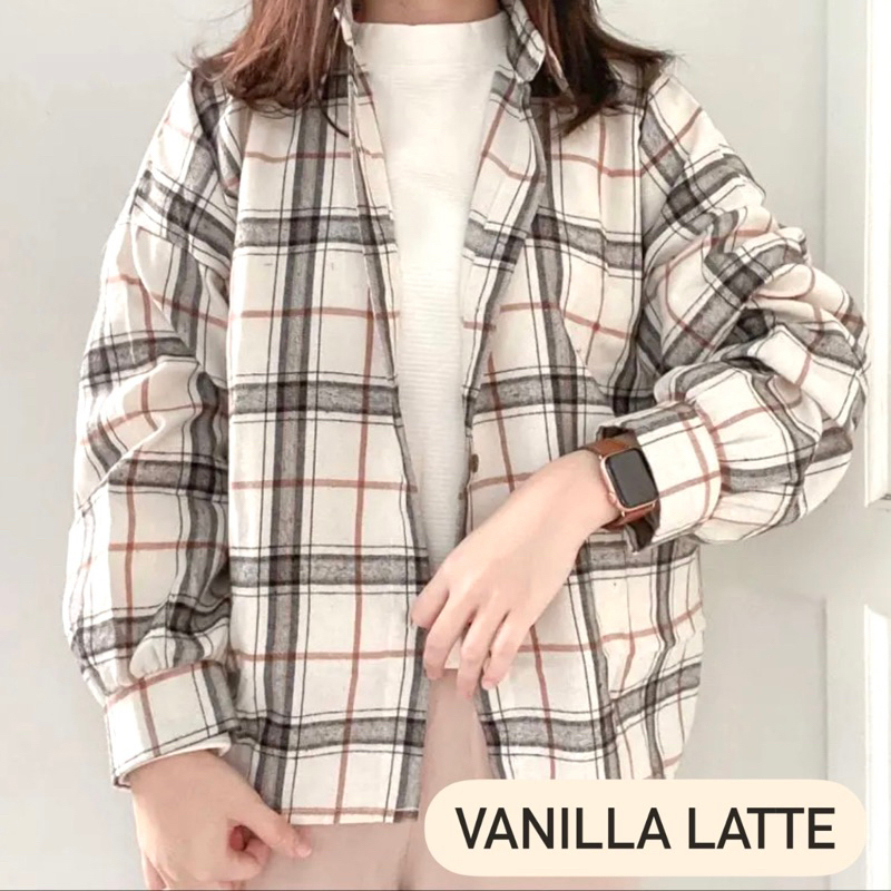 KEMEJA FLANEL WANITA | TARTAN KOTAK - KOTAK OVERSIZED | BEST SELLER COD
