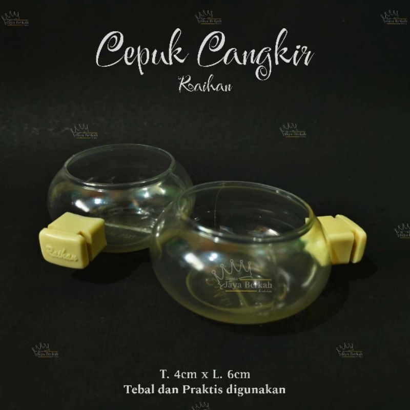 CEPUK CANGKIR WADAH PAKAN MINUM BURUNG CEPUK CEMBUNG BAHAN PLASTIK BENING WADAH PAKAN MINUM BURUNG M