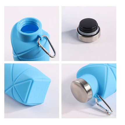 HJK botol minum lipat botol minum lipat silikon tempat minum silikon botol minum portable foldable