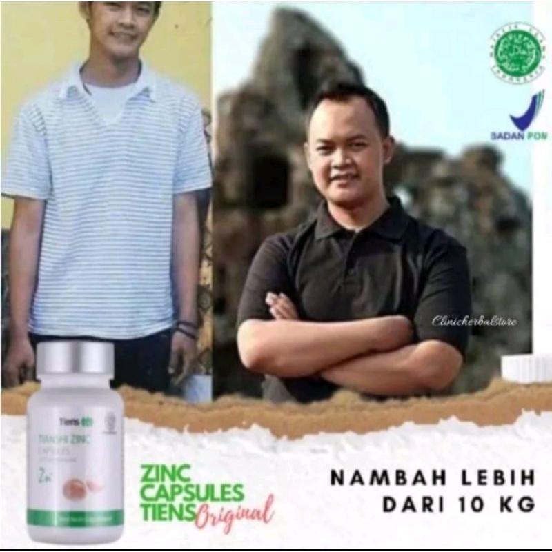 Zinc Tiens Penggemuk Badan Anak Dewasa  Suplemen Penambah Nafsu Makan Anak  Kapsul Penggemuk Badan B