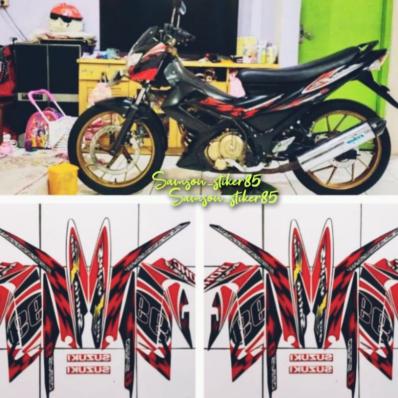 striping suzuki satria fu 150 barong 2012 merah berkualitas terbaik