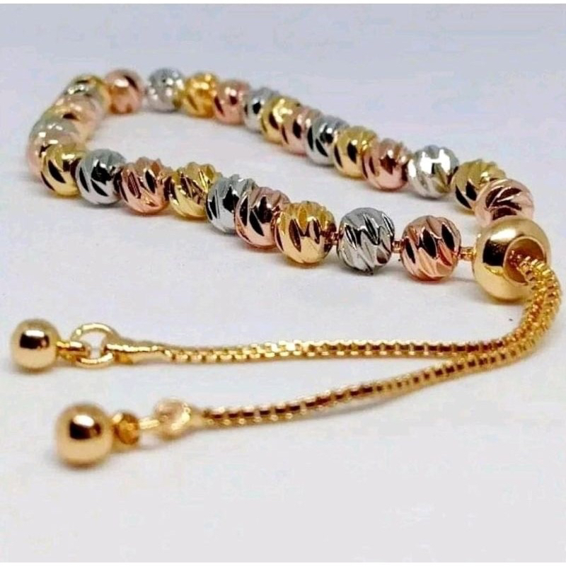 GELANG TANGAN SERUT KOMBINASI LADA TITANIUM GOLD