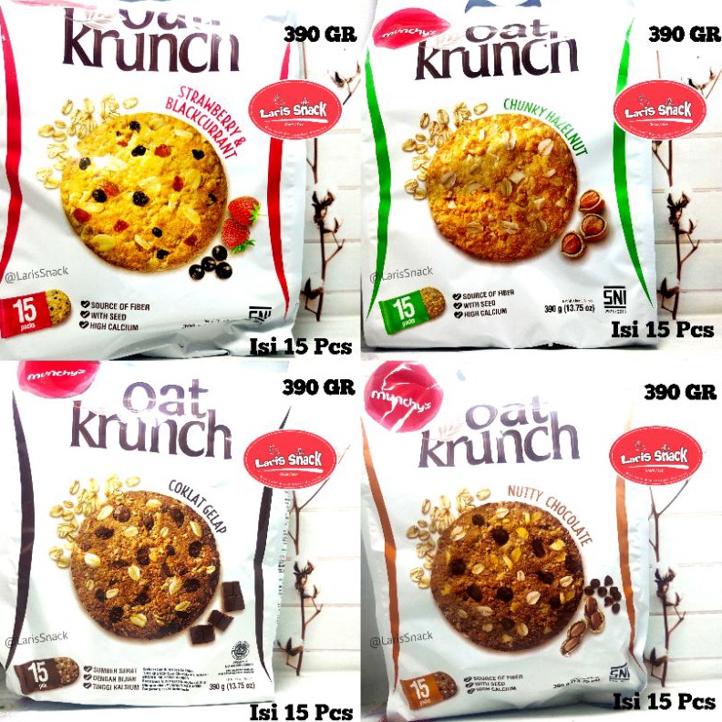 

Grosiran Murah Oat Krunch StrawberryHazelnutNutty CoklatDark Chocolate 39gr Isi 15 pcs murah