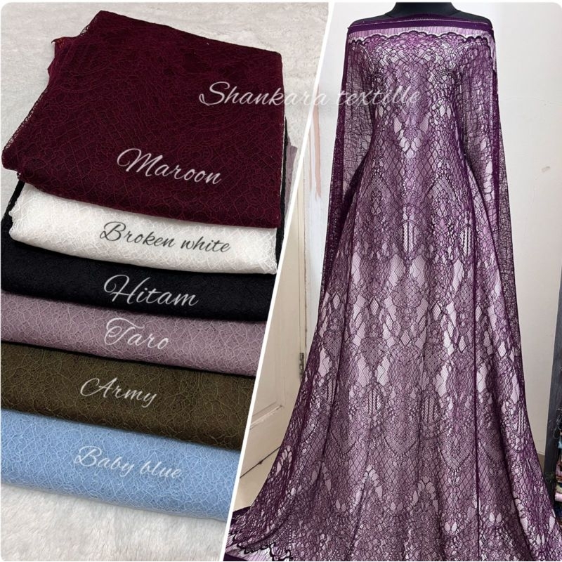 Kain/Bahan Lace Chantily, Brokat Chantily