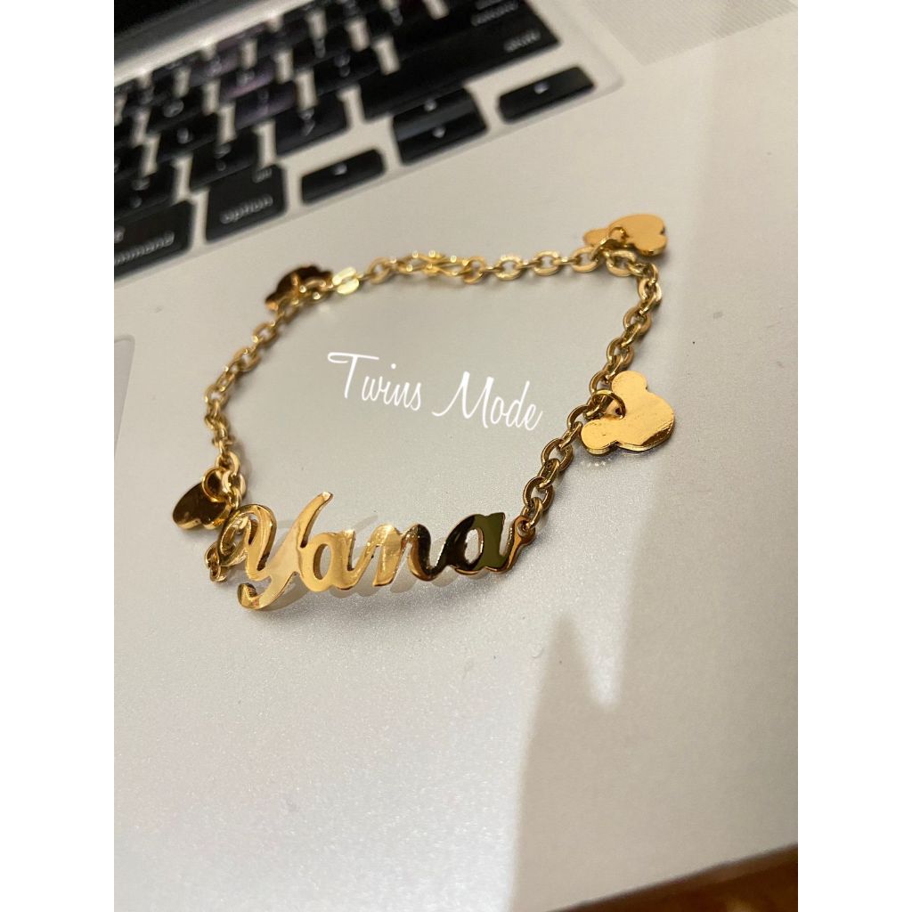 Bahan Tebal Gelang Anak / Dewasa Terbaru Desain Fresh Motif Mickey Minie Mouse Rantai Titanium Halus