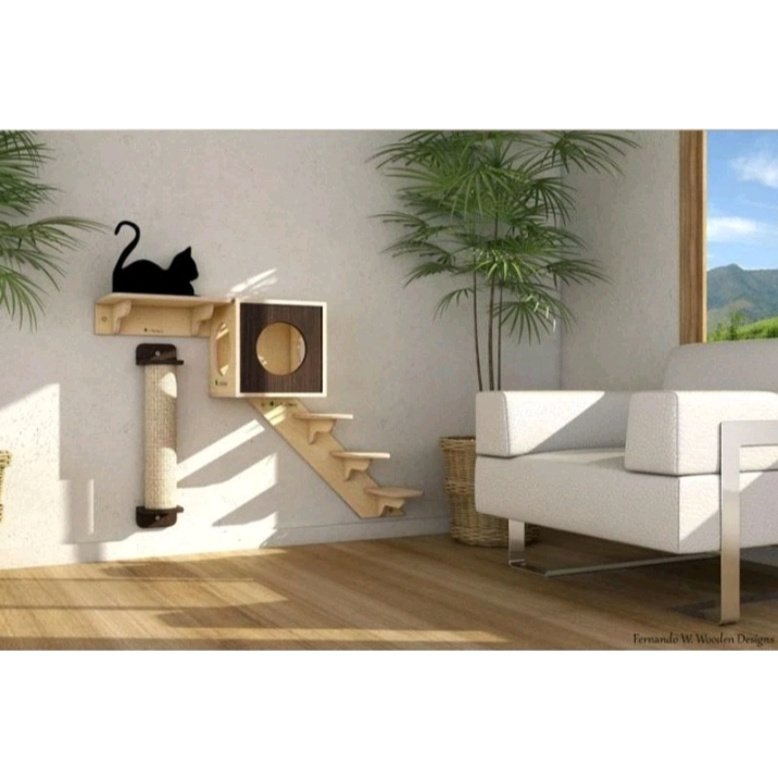 cat playground cat condo cat tree cat house rumah kucing dinding harga utk 1set