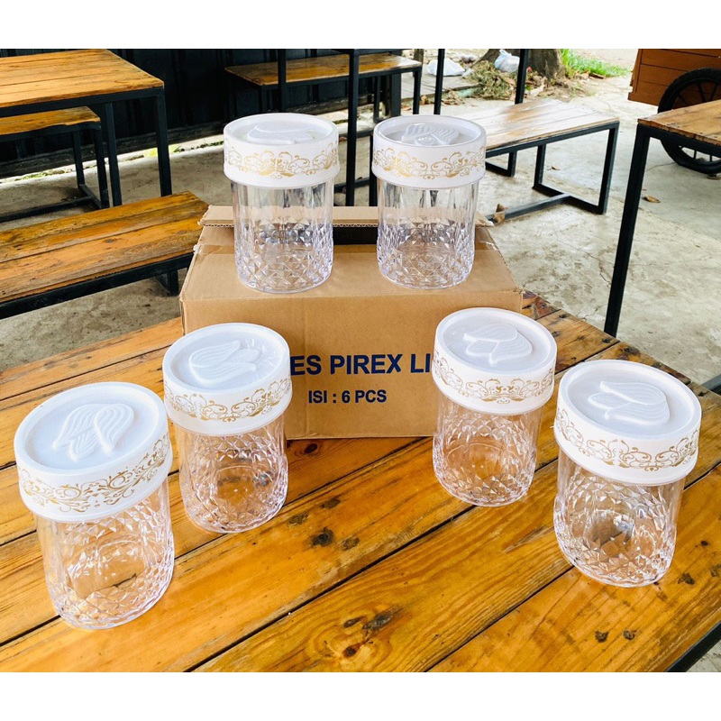 Toples pirex lilia acrylik toples natal isi 6
