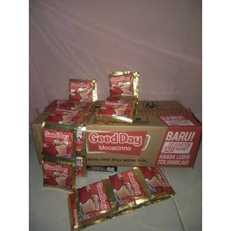 

Kopi GoodDay Mocacinno 1 renceng isi 10 sachet. 1 sachet isi 20 gr