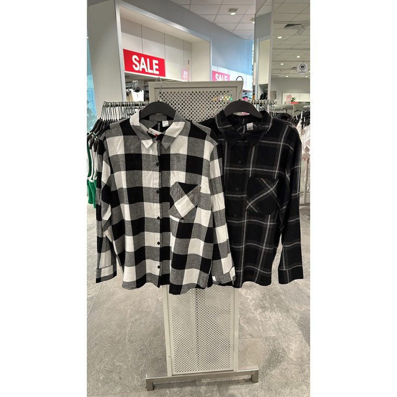 kemeja hnm oversize sale flannel