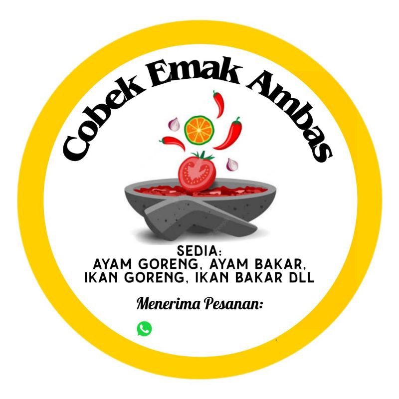 

(MINIMAL ORDER 100 BUAH) STIKER KEMASAN PRODUK BUAH / SAMBAL
