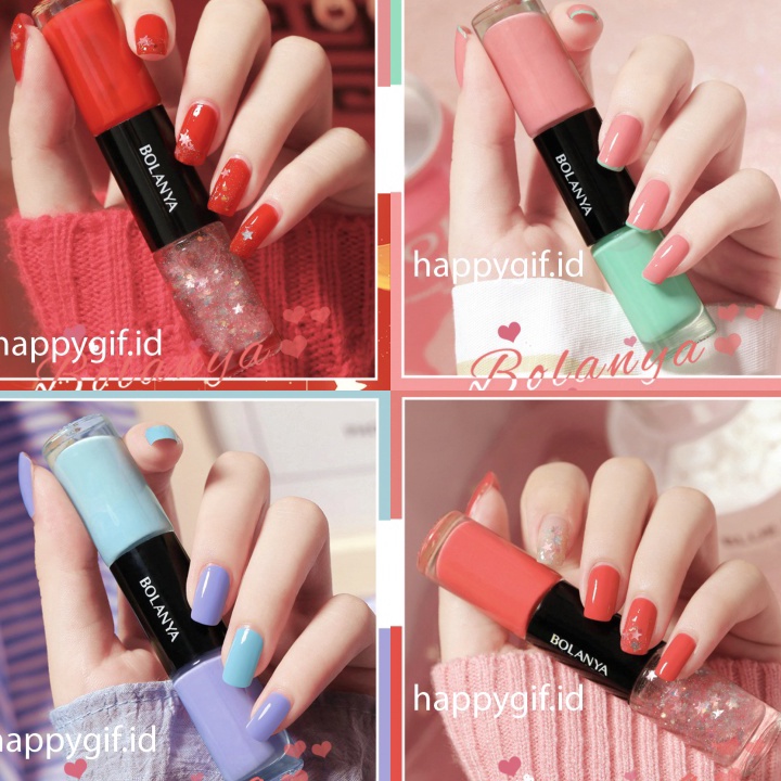 Kutek Korea 2 in 1 Non Peel Off Bolanya Cat Kuku Halal KU1