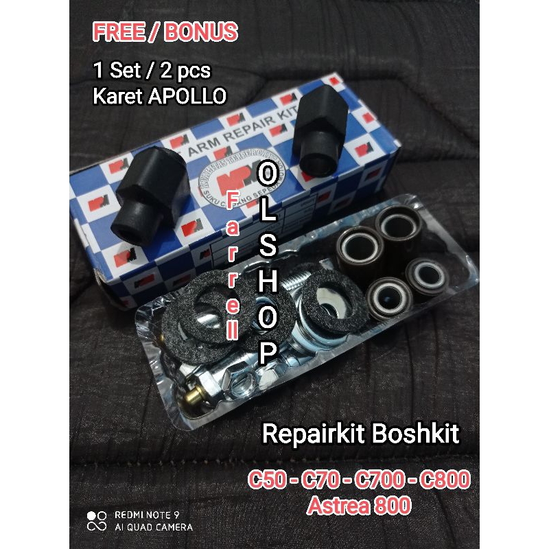 Repairkit Boshkit Shock Shockbreaker Depan Honda C50 C70 C700 C800 Astrea 800 (Free/ Bonus : 1 Set/ 