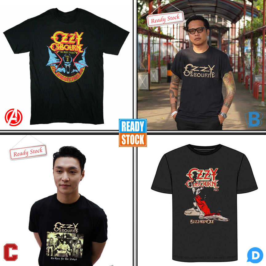 Kaos Ozzy Osbourne Vintage Tshirt 100% Cotton