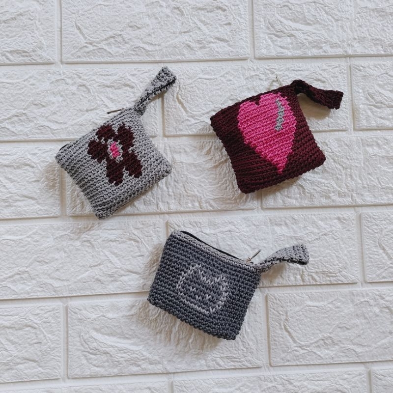 dompet rajut / dompet koin rajut handmade