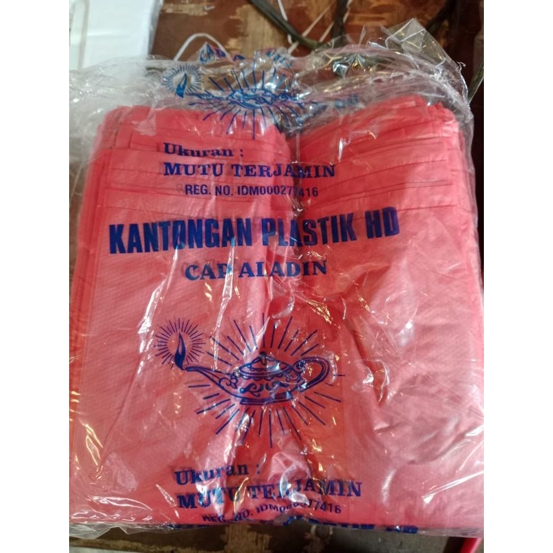 kantong plastik kresek asoy merk ALADIN MERAH