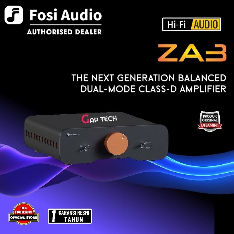 Fosi Audio ZA3 / ZA 3 The Next Generation Balanced Dual Mode Class D Amplifier Original