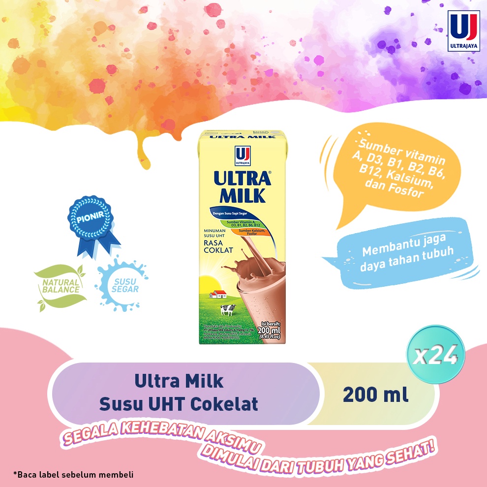 

MEN SALE Ultra Milk Susu UHT Cokelat 2ml Paket isi 24pcs