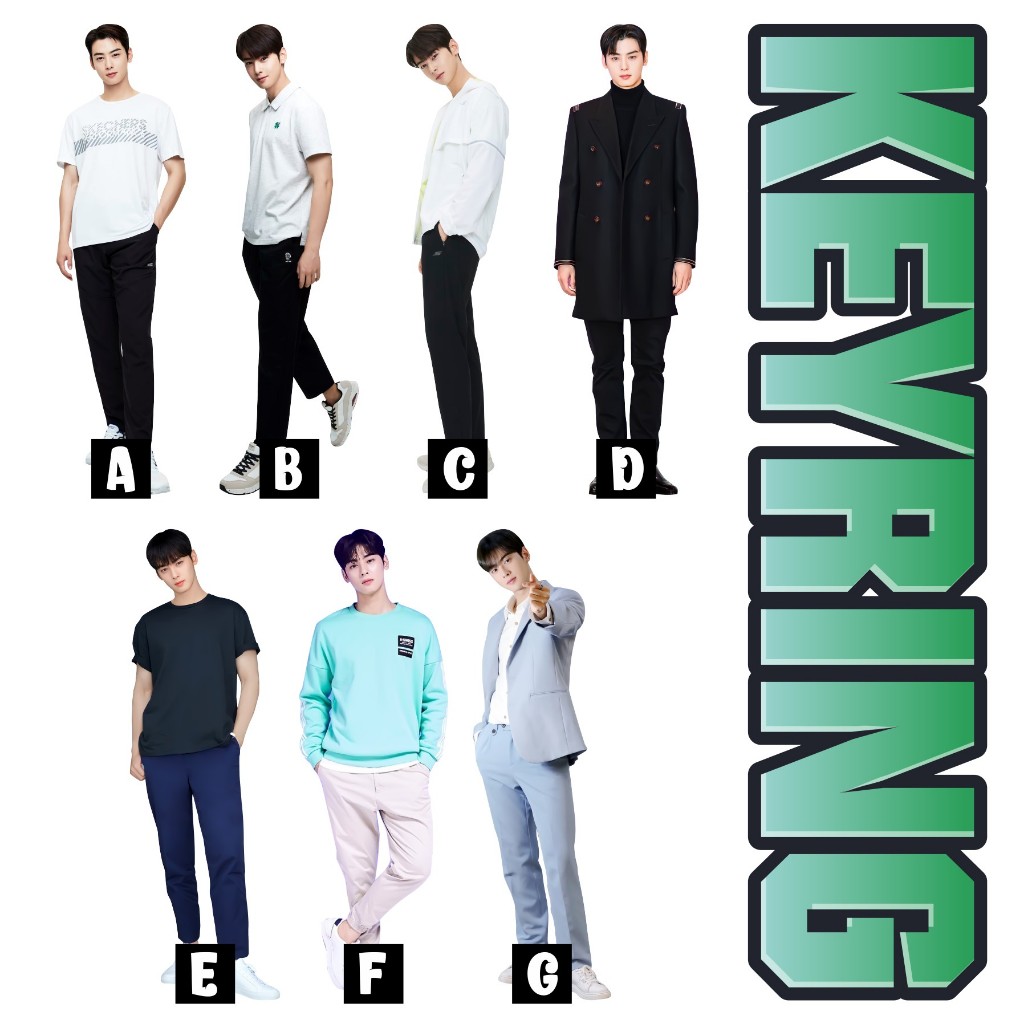 Keyring Figure Cha Eun Woo Gantungan Kunci Lee Dong min Drakor Keychain Actor Korea