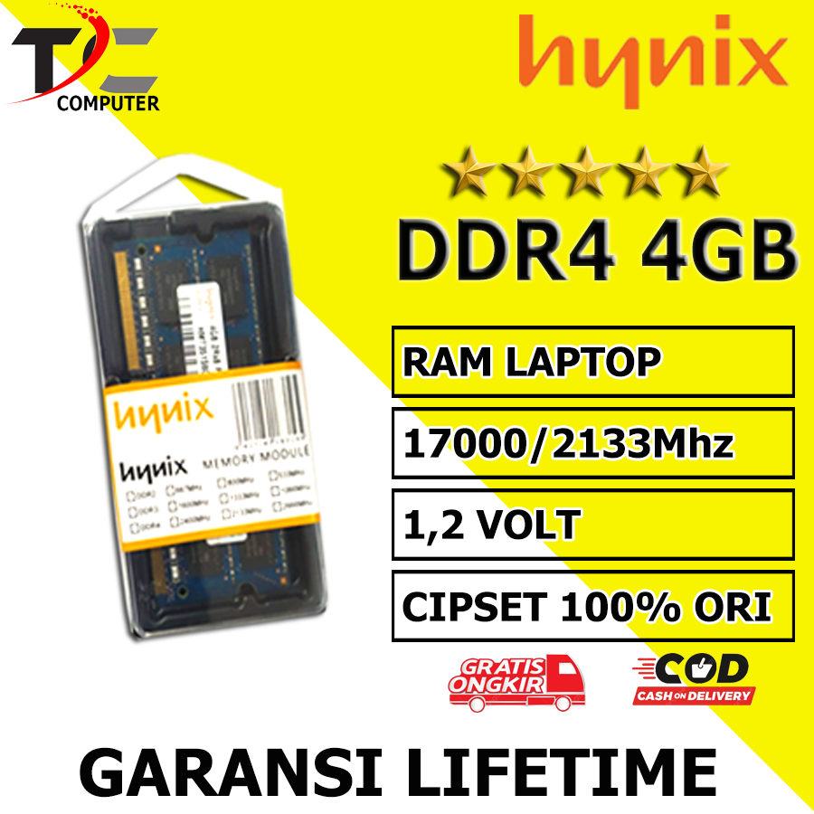 RAM LAPTOP SODIM DDR4 4GB 8GB 16GB 32GB PC-2133/2400/2666