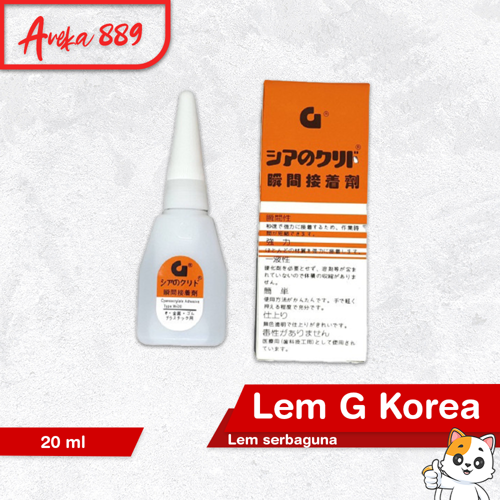 

Lem G Korea Kualitas Super / Perekat Power Glue Cair / Lem Super Besi Tetes Serbaguna LEM G ORIGINAL BARCODE