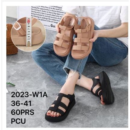 SEPATU SANDAL WEDGES WANITA KARET IMPORT BALANCE 2023-W1A TERBARU.....