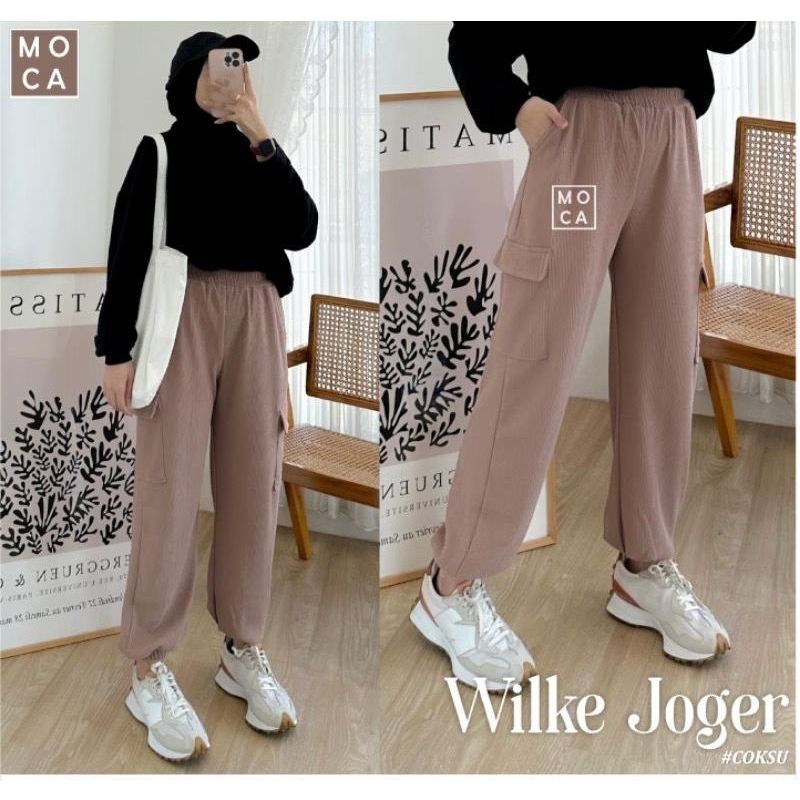 Celana jogger cargo crinkle premium jumbo / celana jogger wanita polos terbaru / celana cargo jogger