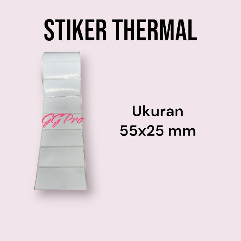 

Stiker Thermal Paper uk 55x25 MM isi 500 pcs