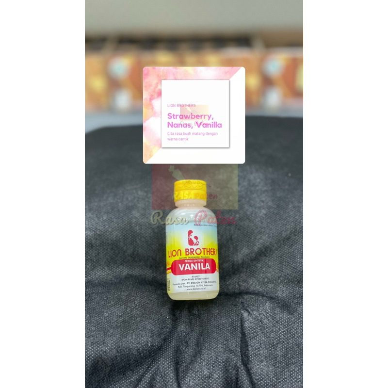 

VANILLA LION BROTHERS 60 gr Perisa dan Pewarna Halal Food Grade BPOM RI MD