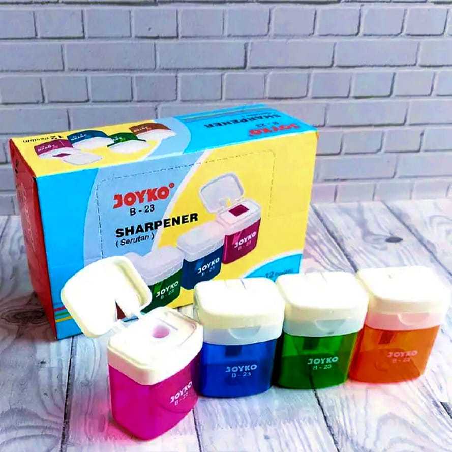 

ISI 12 PCS JOYKO SHARPENER B-23 / JOYKO SERUTAN PENSIL RAUTAN PENCIL B-23