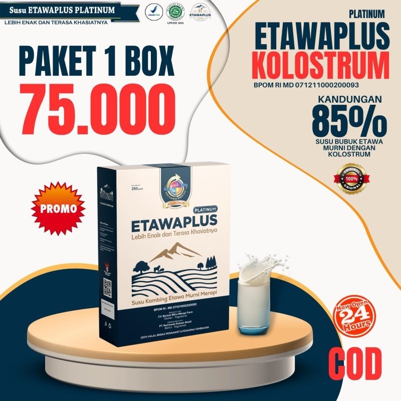 

Etawaplus Kolostrum Platinum [1 Box] - Untuk Perlancar Pernafasan