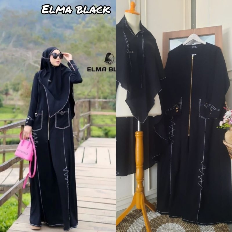 ELMA BLACK, ERICA BLACK BY JOZACLOTHING dress jetblack joza dress hitam joza dress joza ready stock 