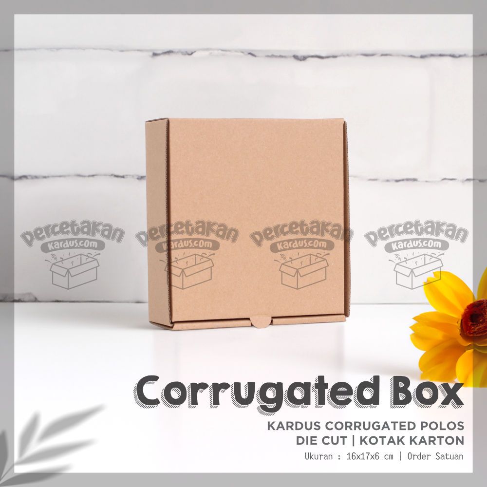 

Kardus Corrugated 16x17x6 CM | Die Cut | Kotak Karton | Box Packing Souvenir Pizza