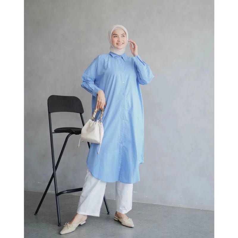 Tunik Wanita Tunik Linen Tunik Belah