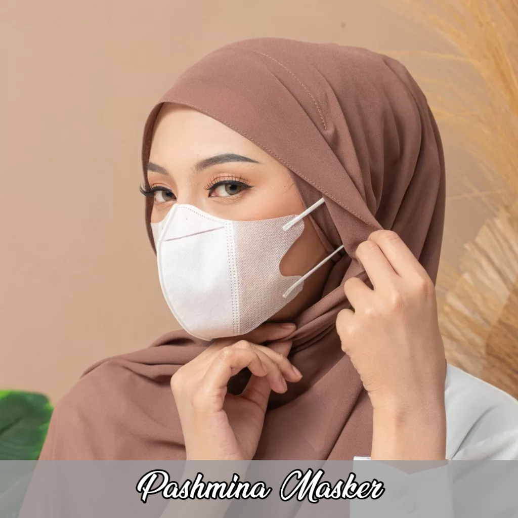 Pashmina Instan Inner Lubang Telinga/ Pashmina Ceruty Lubang telinga/pashmina instan Inner New Norma