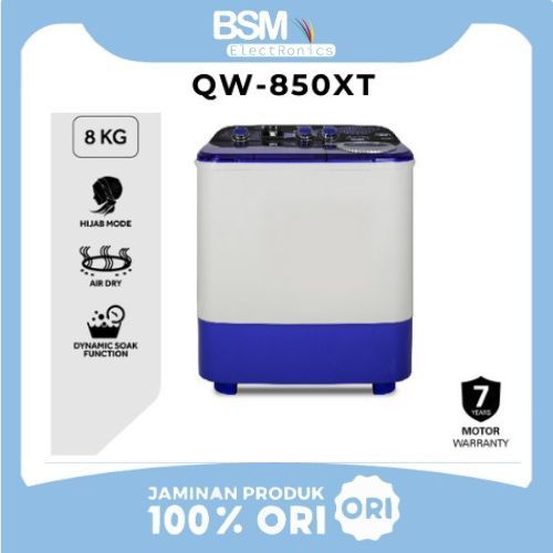 Mesin Cuci 2 Tabung Sanyo Aqua 750XT. New Series. 7.5KG