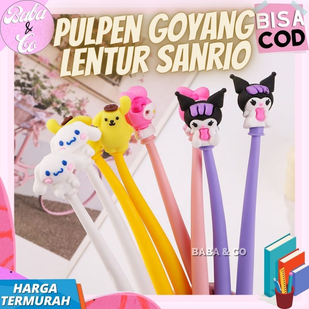 

PULPEN SANRIO PEN GOYANG LENTUR SANRIO LUCU UNIK PEN INUL SANRIO COD PULPEN SANRIO KARET LENTUR