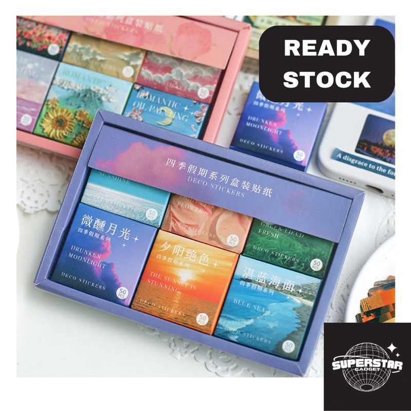 

300pcs / Pak Stiker Kertas Film Lucu Untuk DIY Scrapbook / Album Foto / Jurnal / Craft / Sticky notes/ memo/ Index notes/ Post-it notes pesan memo lengket perlengkapan alat tulis sekolah